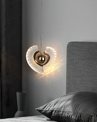 Lámpara colgante Brillare de cristal de oro rosa de 5.9" para dormitorio