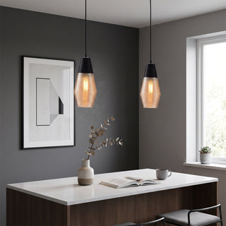 Cadence Ribbed Glass Pendant Lamp