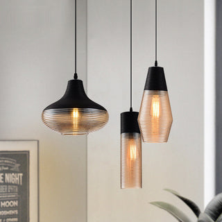 Cadence Ribbed Glass Pendant Lamp