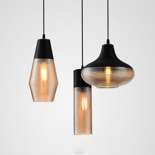 Cadence Ribbed Glass Pendant Lamp