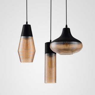 Cadence Ribbed Glass Pendant Lamp