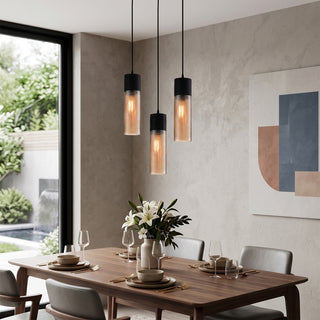 Cadence Ribbed Glass Pendant Lamp