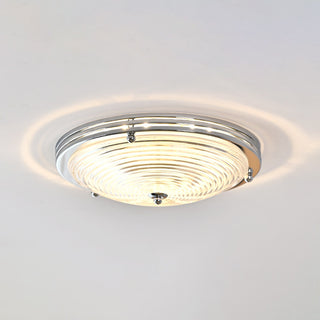 Callisto Ribbed Glass Flush Mount