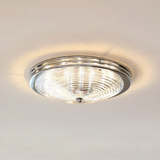 Callisto Ribbed Glass Flush Mount