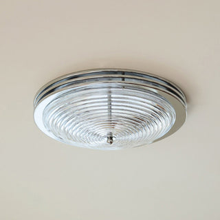 Callisto Ribbed Glass Flush Mount