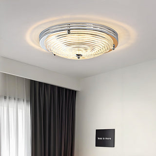 Callisto Ribbed Glass Flush Mount