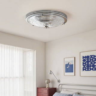 Callisto Ribbed Glass Flush Mount