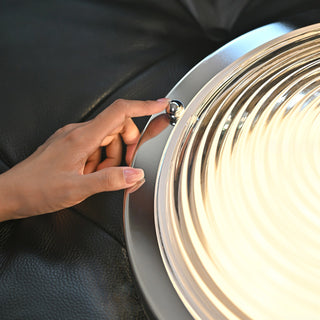 Callisto Ribbed Glass Flush Mount