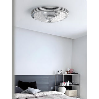 Callisto Ribbed Glass Flush Mount