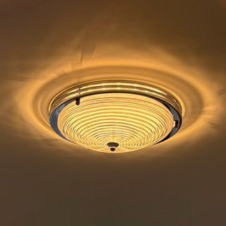 Callisto Ribbed Glass Flush Mount