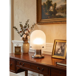 Callum Ribbed Glass Portable Lamp