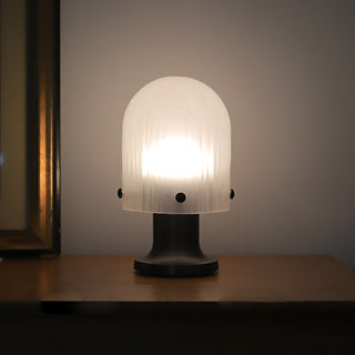 Callum Ribbed Glass Portable Lamp