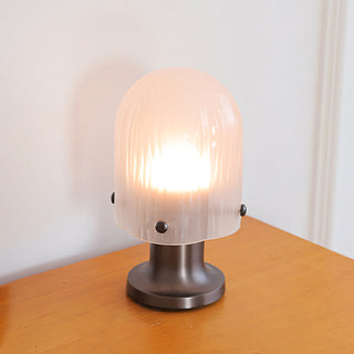Callum Ribbed Glass Portable Lamp