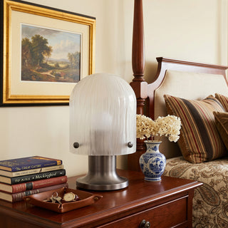 Callum Ribbed Glass Portable Lamp