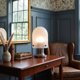 Callum Ribbed Glass Portable Lamp