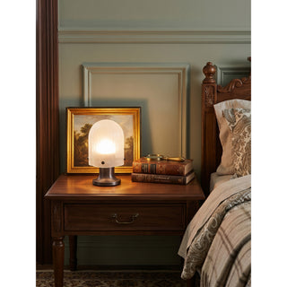 Callum Ribbed Glass Portable Lamp