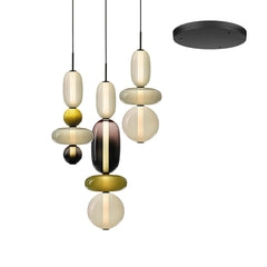 Ronde baldakijn 3 lampen: D 11,8″ x H 78,7″