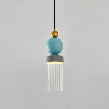 Modèle C (Bleu & Gris) : D 5,9″ x H 18,9″ / D 15cm x H 48cm