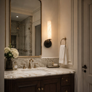 Casoria Alabaster Cylinder Sconce