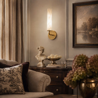 Casoria Alabaster Cylinder Sconce