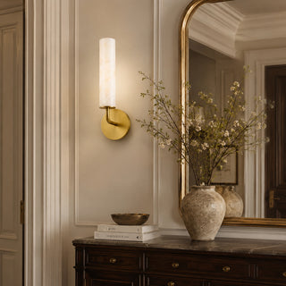 Casoria Alabaster Cylinder Sconce