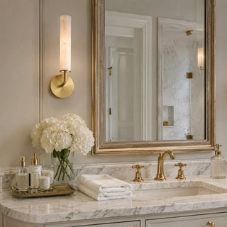 Casoria Alabaster Cylinder Sconce