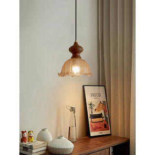 Cecelia Ruffled Glass Pendant Lamp