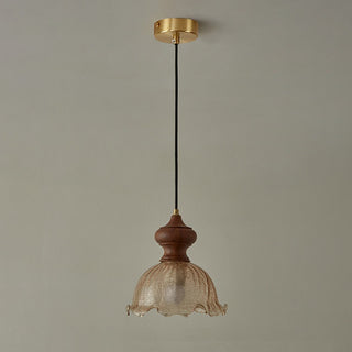 Cecelia Ruffled Glass Pendant Lamp