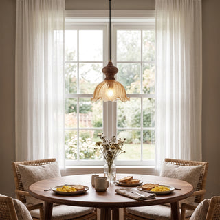 Cecelia Ruffled Glass Pendant Lamp