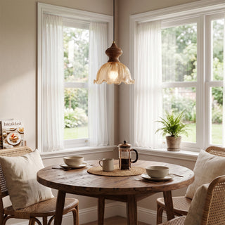 Cecelia Ruffled Glass Pendant Lamp