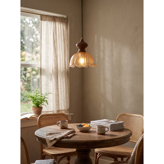 Cecelia Ruffled Glass Pendant Lamp