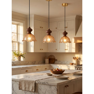Cecelia Ruffled Glass Pendant Lamp