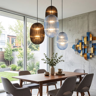 Celestia Fluted Glass Pendant Light
