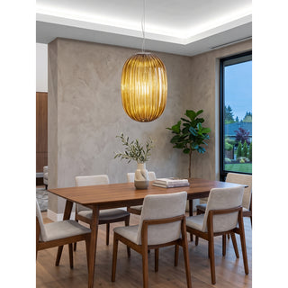 Celestia Fluted Glass Pendant Light