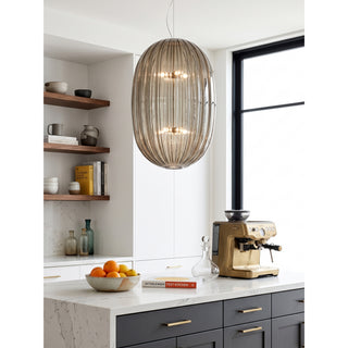 Celestia Fluted Glass Pendant Light