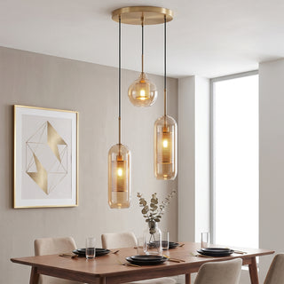Chiswick Combined Glass Pendant Lights