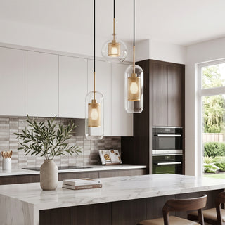 Chiswick Combined Glass Pendant Lights