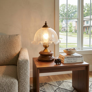 Clary Crackle Glass Table Lamp