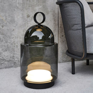 Cloche Glass Portable Table Lamp