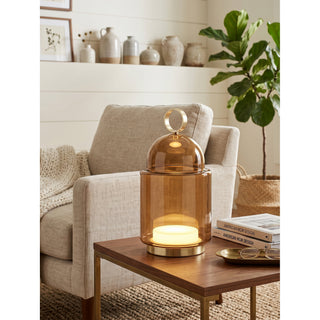 Cloche Glass Portable Table Lamp