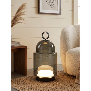 Cloche Glass Portable Table Lamp