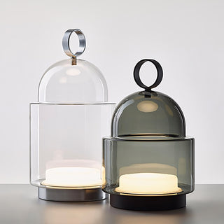 Cloche Glass Portable Table Lamp