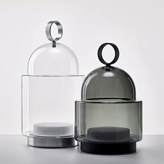 Cloche Glass Portable Table Lamp