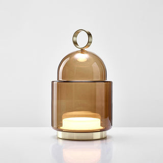Cloche Glass Portable Table Lamp