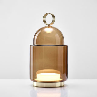 Cloche Glass Portable Table Lamp