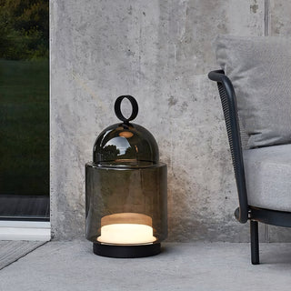 Cloche Glass Portable Table Lamp