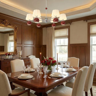 Cream Pumpkin Chandelier