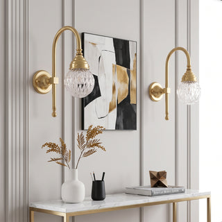 Crystal Gooseneck Sconce