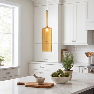 Crystalline Tubular Pendant Lamp