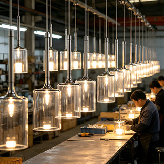 Crystalline Tubular Pendant Lamp